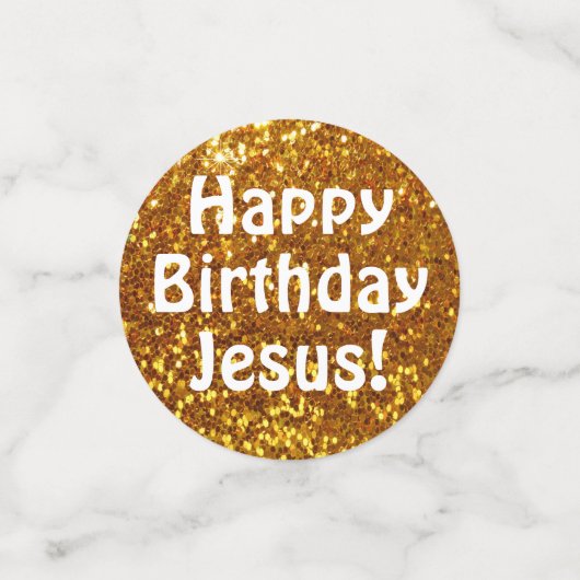 Confettis Joyeux Jésus anniversaire ! (Petit recto)