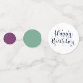 Confettis Joyeux point d'anniversaire Multicolor (Derrière)