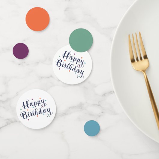 Confettis Joyeux point d'anniversaire Multicolor (Groupe)