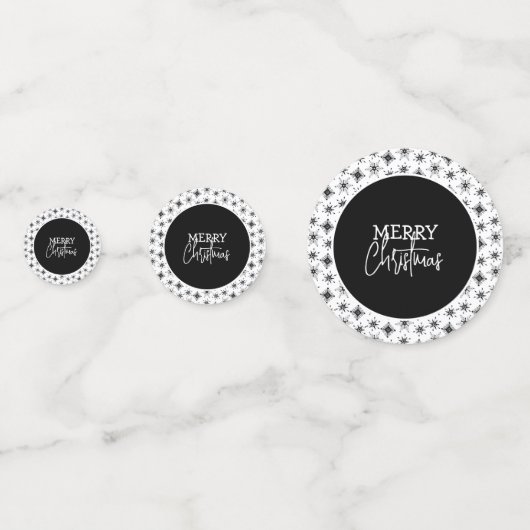 Confettis Joyeux script de Noël Flèches noires (Derrière)