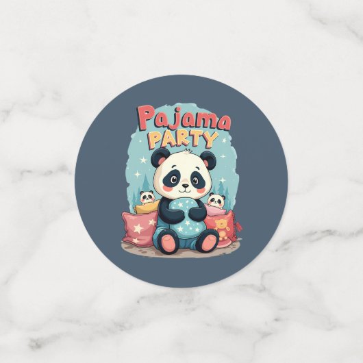 Confettis Kawaii Panda Pajama Party Cosy Slepov esthétique (Petit recto)
