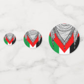 Confettis Keffiyeh Écharpe palestinienne tissu traditionnel (Devant)