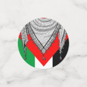 Confettis Keffiyeh Écharpe palestinienne tissu traditionnel (Petit recto)