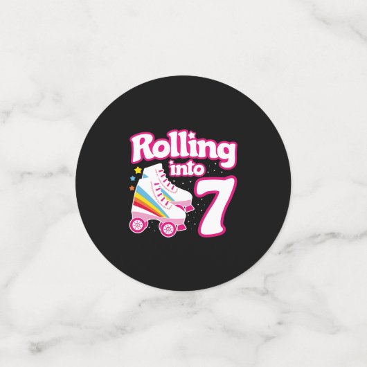 Confettis Kids Skate Party - 7e anniversaire - Roller Skate (Petit recto)