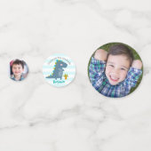 Confettis Kindergarten Graduation Blue Dinosaur Boy 2 Photo (Devant)