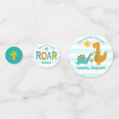 Confettis Kindergarten Graduation Blue Dinosaur Boy 2 Photo (Derrière)