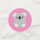 Confettis Koala Baby shower fille (Petit recto)