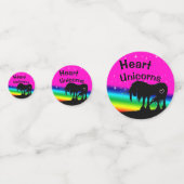 Confettis La licorne noire mystique (Arc-en-ciel) (Derrière)