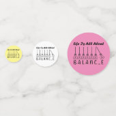 Confettis La vie, c'est l'équilibre de l'inspiration de moti (Devant)