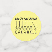 Confettis La vie, c'est l'équilibre de l'inspiration de moti (Petit recto)