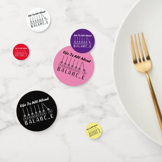 Confettis La vie, c'est l'équilibre de l'inspiration de moti (Groupe)