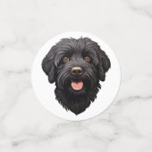 Confettis Labradoodle Chien Noir (Petit recto)