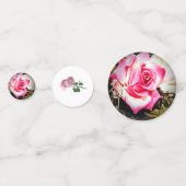 Confettis L'amour est dans le Rose en fleurs Mariage Confett (Devant)