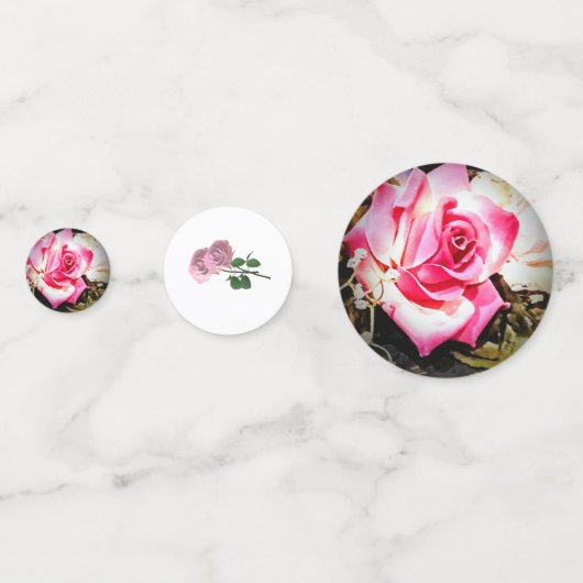 Confettis L'amour est dans le Rose en fleurs Mariage Confett (Devant)