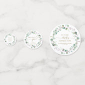 Confettis Lancement de mariage aquarelle Eucalyptus Verdure (Devant)