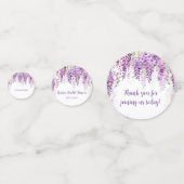 Confettis Lancement de mariage aux aquarelles violettes de w (Derrière)