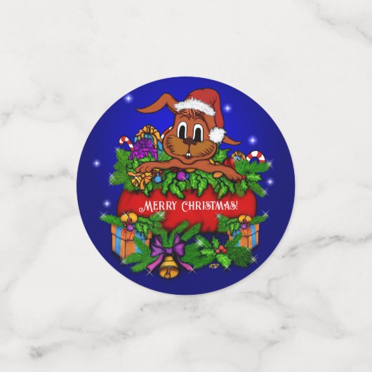 Confettis Lapin de Noël (Petit recto)