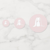 Confettis Lapin rose anniversaire (Devant)