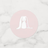 Confettis Lapin rose anniversaire (Petit recto)