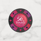 Confettis Las Vegas Casino 50 & Fabuleux fête d'anniversaire (Petit recto)