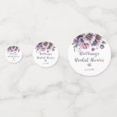 Confettis Lavande de Fêtes des mariées et fleurs vertes (Devant)