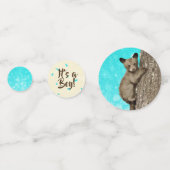 Confettis Le Baby shower de Little Cub Bear Boy's Turquoise  (Derrière)