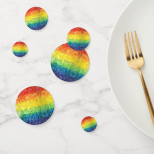 Confettis Le drapeau tie-dyé de SlipperyJoe arc-en-ciel pres