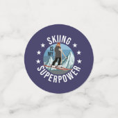 Confettis Le Ski Est Ma Superpuissance (Petit recto)