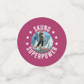 Confettis Le Ski Est Ma Superpuissance (Petit recto)