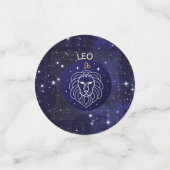 Confettis Leo le tableau de design du Lion Zodiac (Petit recto)