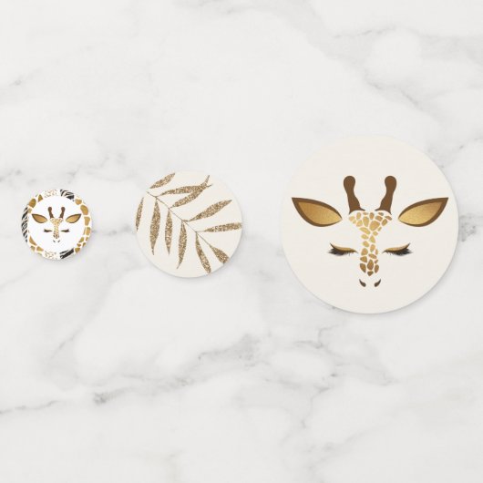 Confettis Les animaux Safari imprimer photo de fête d'annive (Derrière)