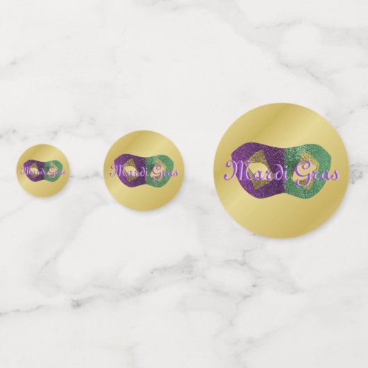 Confettis Les Couleurs de Mardi Gras (Derrière)