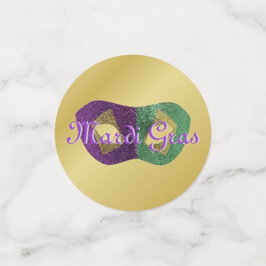 Confettis Les Couleurs de Mardi Gras (Petit recto)