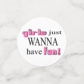 Confettis Les Filles Veux Juste S'Amuser ! (Petit recto)