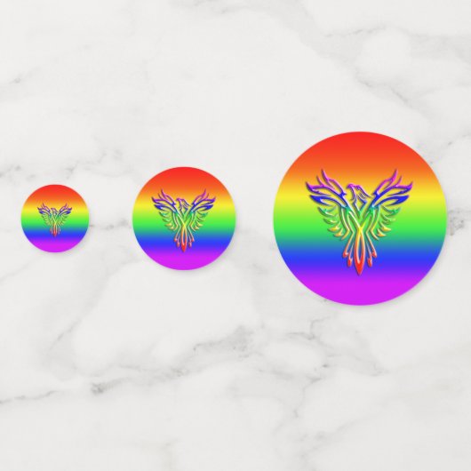 Confettis LGBT Rainbow Pride Phoenix Rising (Derrière)