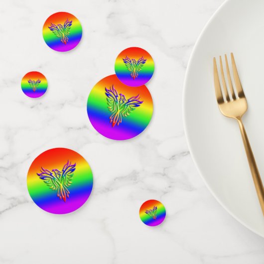 Confettis LGBT Rainbow Pride Phoenix Rising (Groupe)