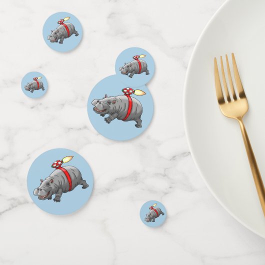 Confettis L'Hippopotame Fusée Volant (Groupe)