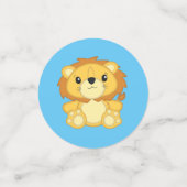 Confettis Lion Baby shower Zoo Circus Blue Boy (Petit recto)