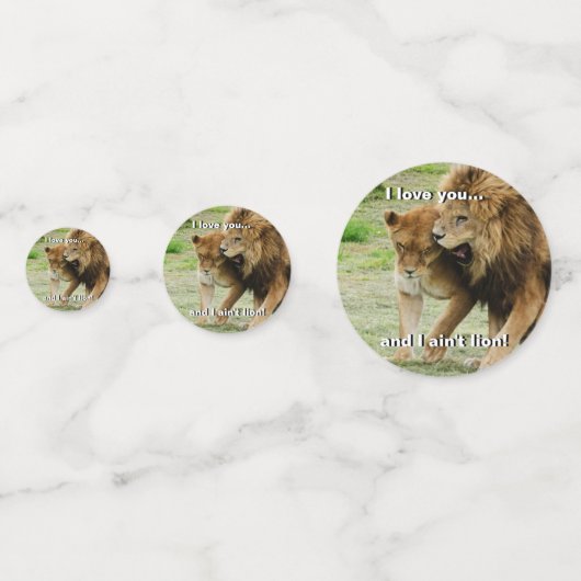 Confettis Lion et Lion (Devant)