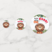 Confettis Lion Safari Wild ONE anniversaire de enfant Party (Derrière)