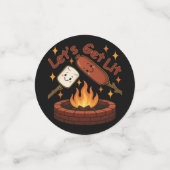 Confettis Lit Firepit - mignon Marshmallow & Hot Dog (Petit recto)