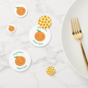 Confettis Little Cutie Tangerine Baby shower Genre Neutre