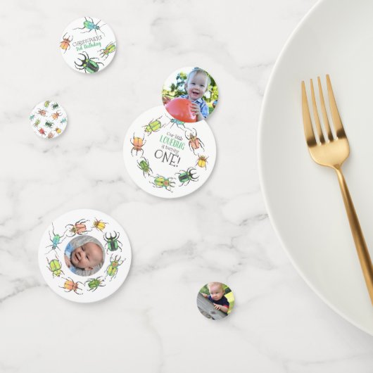 Confettis Little Lovebug Anniversaire de la fête Photo (Groupe)