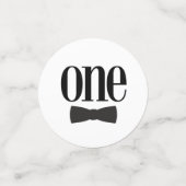 Confettis Little Man Black Bow cravate ONE 1ère fête d'anniv (Petit recto)