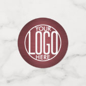 Confettis Logo d'affaires Bourgogne brossée Table de fête d' (Petit recto)