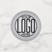 Confettis Logo d'entreprise Brossé Grey Société Table de fêt (Petit recto)
