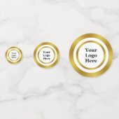 Confettis Logo d'entreprise Modèle blanc et or élégant (Devant)
