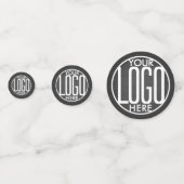 Confettis Logo d'entreprise Noir brossé Table de Parti de l' (Devant)