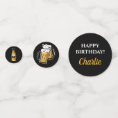 Confettis L'Or Noir Bravo Et Bières N'Importe Quel Âge Anniv (Devant)