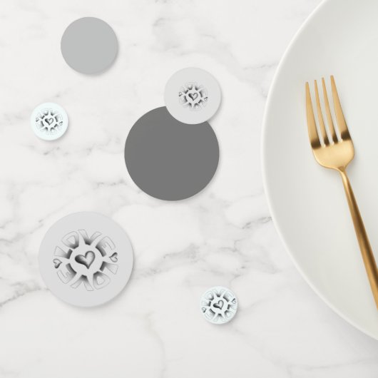 Confettis Love Grey (Groupe)